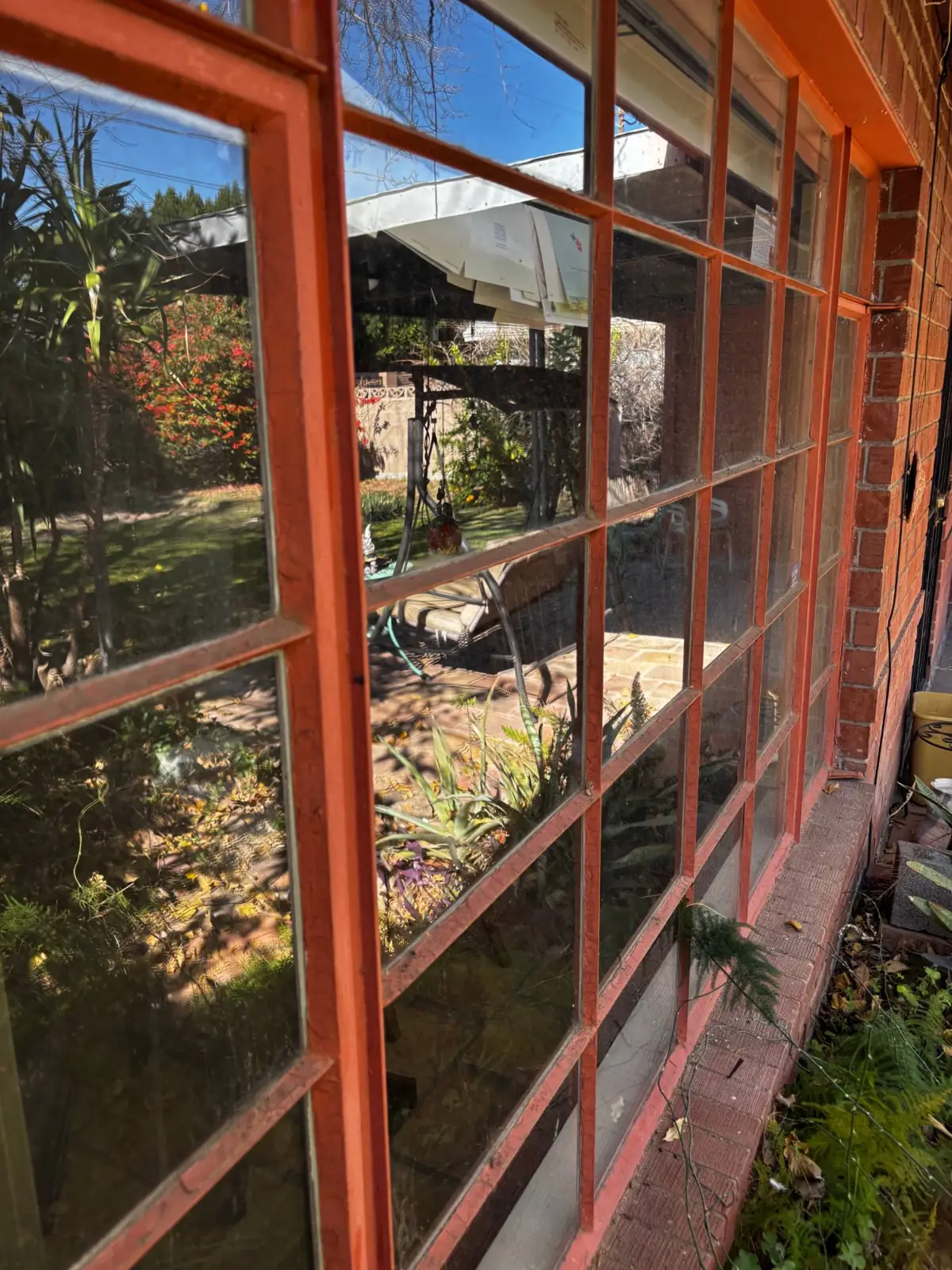 Dirty window before cleaning