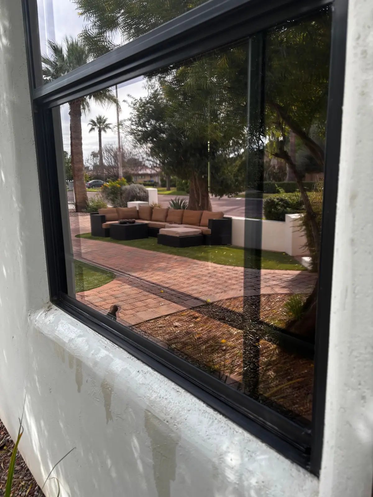 Crystal-clear window after cleaning